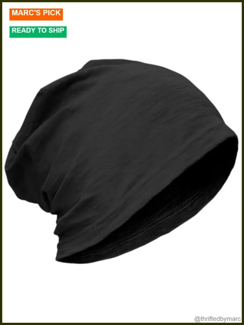 Lightweight 100% Cotton Slouchy Beanie - Breathable Summer Hat for Men